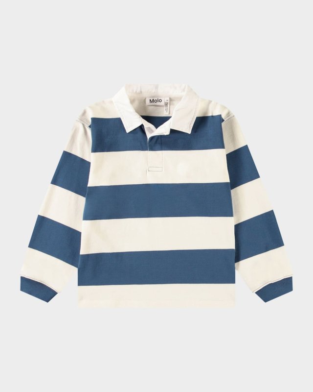 Boy's Relz Long-Sleeve Polo Shirt, Size 4-6